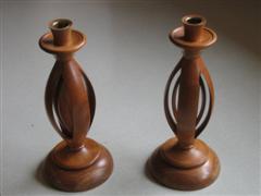 Brian's pair of double involuted candlesticks made earlier